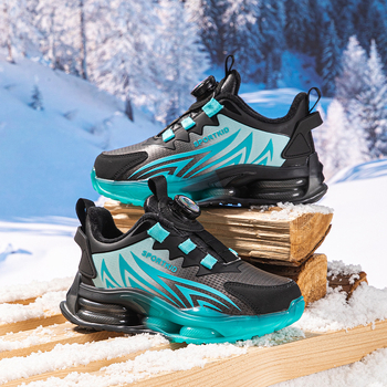 Dječje vodootporne tenisice s PU gornjim dijelom, prugasti uzorak, debeli MD potplat, zatvaranje rotirajućom kopčom, unisex, za uzrast 4-16 godina