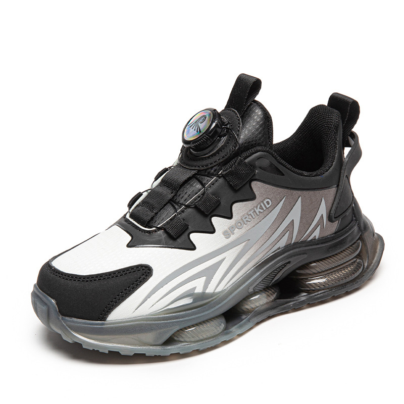 Dječje vodootporne tenisice s PU gornjim dijelom, prugasti uzorak, debeli MD potplat, zatvaranje rotirajućom kopčom, unisex, za uzrast 4-16 godina