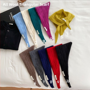 Trīsstūra vilnas šalle ar ziedu rakstu, 100% vilna, vienkāršs audums, saglabā siltumu, ziema, SJ-X2797