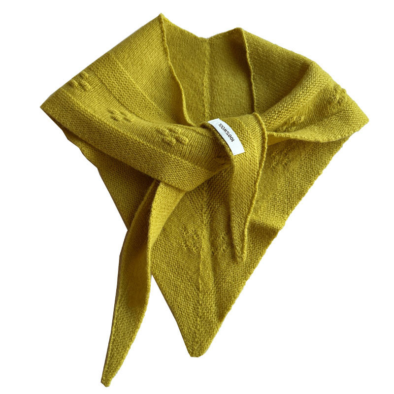 Trīsstūra vilnas šalle ar ziedu rakstu, 100% vilna, vienkāršs audums, saglabā siltumu, ziema, SJ-X2797