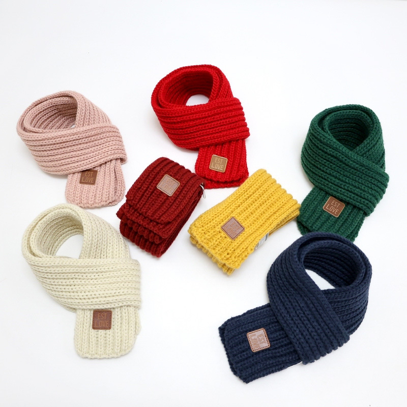 Unisex šal od akrilnih vlakana, warp pletenje, monohromatski uzorak, zadržava toplinu, japansko-korejski sladak stil