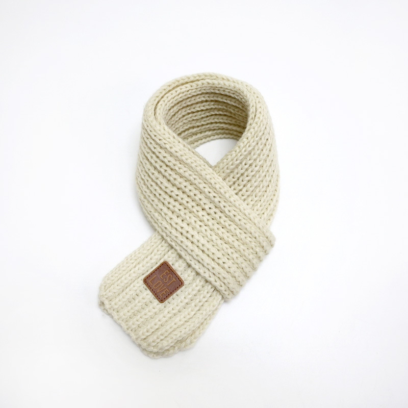 Unisex šal od akrilnih vlakana, warp pletenje, monohromatski uzorak, zadržava toplinu, japansko-korejski sladak stil