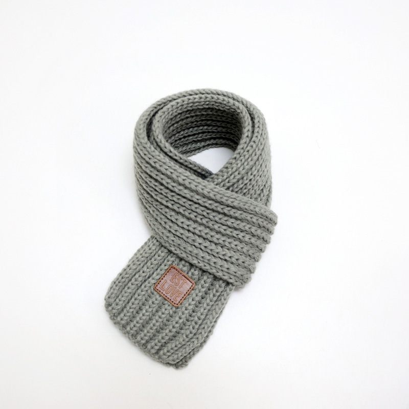 Unisex šal od akrilnih vlakana, warp pletenje, monohromatski uzorak, zadržava toplinu, japansko-korejski sladak stil