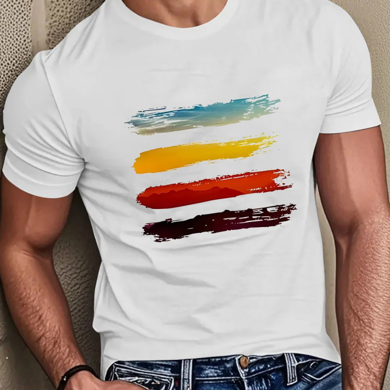 Mercerizirana pamuk majica, ispis, okrugli izrez, kratki rukavi, standardni kroj