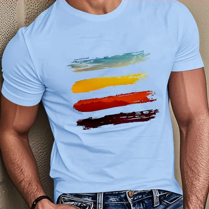 Mercerizirana pamuk majica, ispis, okrugli izrez, kratki rukavi, standardni kroj