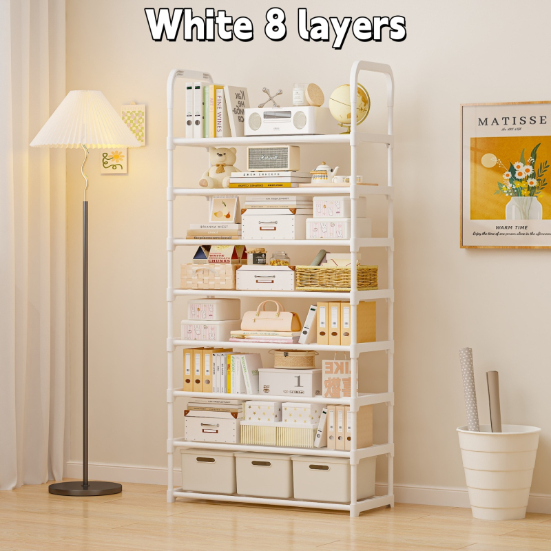 Stalak za cipele na podu, 7 slojeva, plastični, jednostavan i modern dizajn, višenamjensko skladištenje