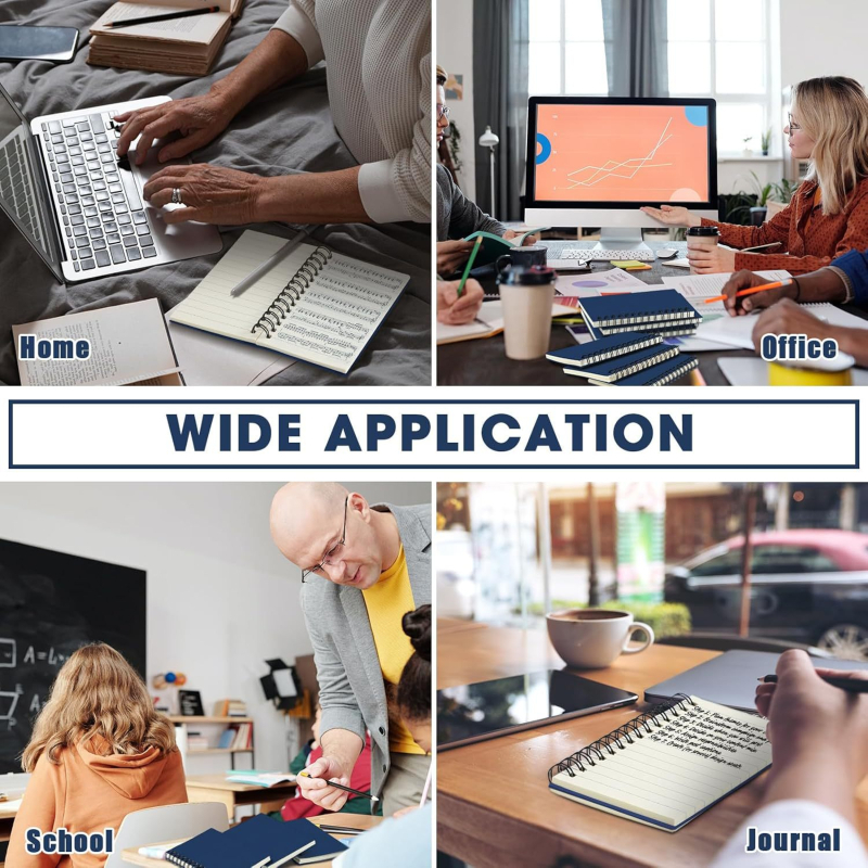 Мини спирален тефтер от крафт хартия, Silver Elephant, малък крафт хартия спирален тефтер, серия Минималистична и Напреднала, 60 листа, 80 г офсетова хартия