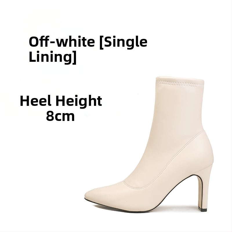 Μποτάκια Martin για γυναίκες με μυτερό δάκτυλο, μεσαίου ύψους χοντρό τακούνι (3–5 cm), πάνω μέρος από μικροϊνες, σόλα από καουτσούκ, πλαϊνό φερμουάρ