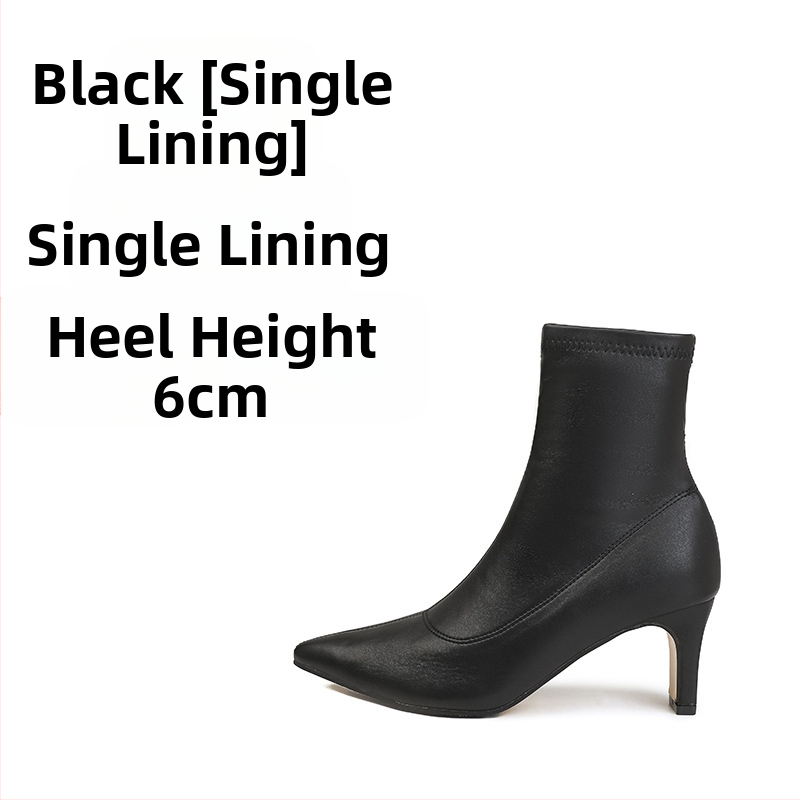 Μποτάκια Martin για γυναίκες με μυτερό δάκτυλο, μεσαίου ύψους χοντρό τακούνι (3–5 cm), πάνω μέρος από μικροϊνες, σόλα από καουτσούκ, πλαϊνό φερμουάρ