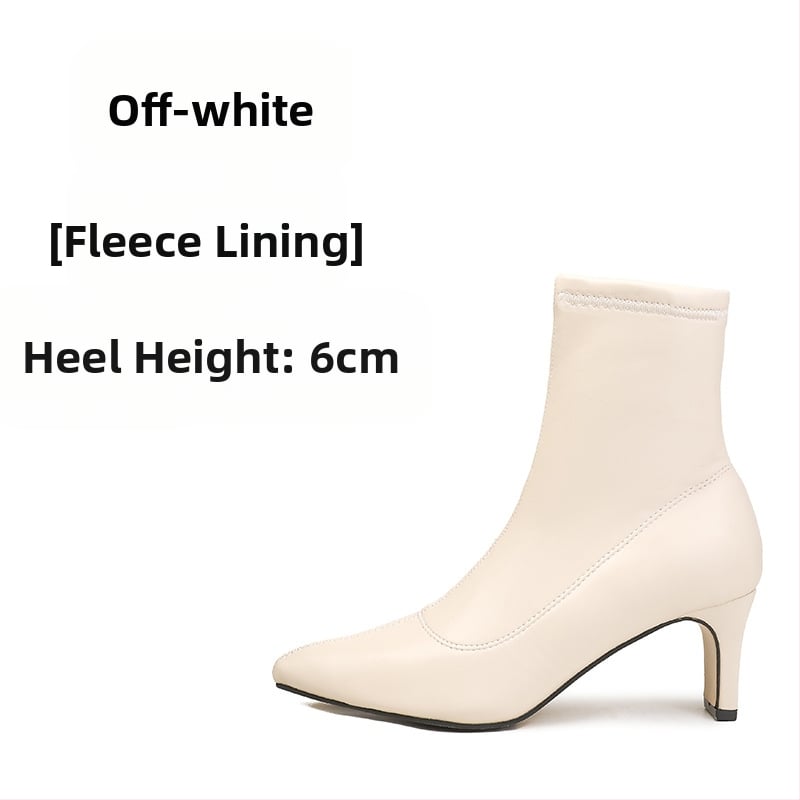 Μποτάκια Martin για γυναίκες με μυτερό δάκτυλο, μεσαίου ύψους χοντρό τακούνι (3–5 cm), πάνω μέρος από μικροϊνες, σόλα από καουτσούκ, πλαϊνό φερμουάρ