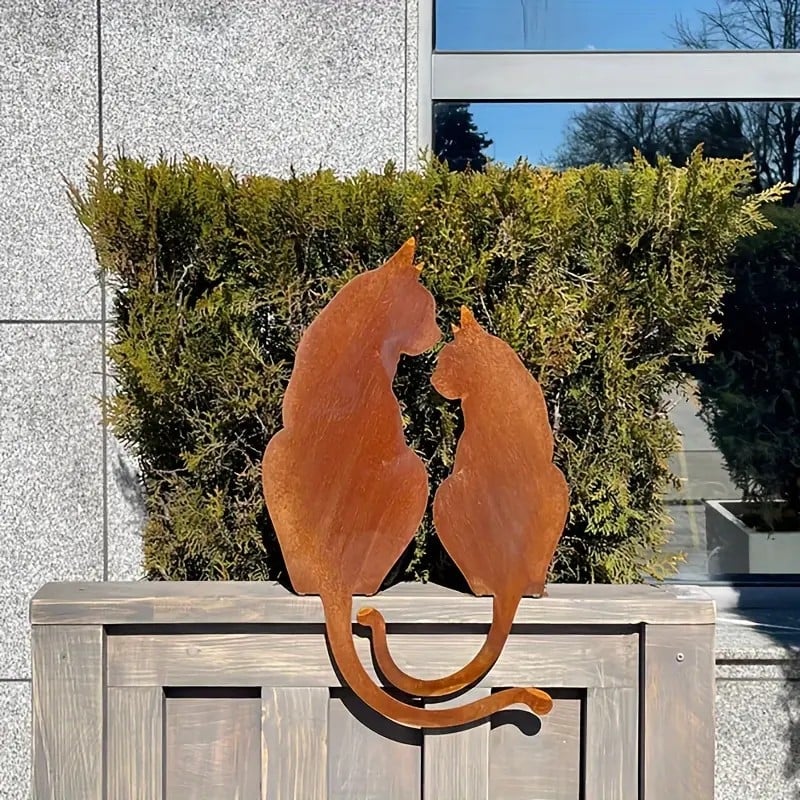 Željezna geometrijska zidna umjetnost s Halloween motom: mačja šapa u mreži pauka, europski stil, 0324, pogodna za dom, ured i vrt