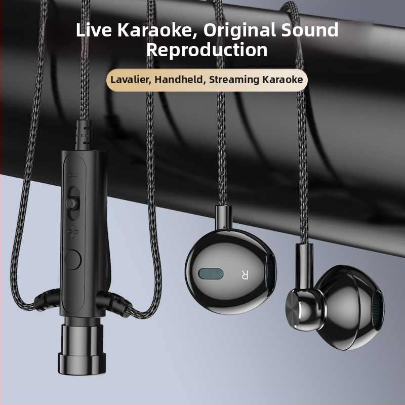 KCKZ C91 Lavalier кабелен хедсет с Type-C/3.5 мм гнездо, 14.2 мм драйвер, кабел 1.5 м, вграден микрофон, 20–20000 Hz