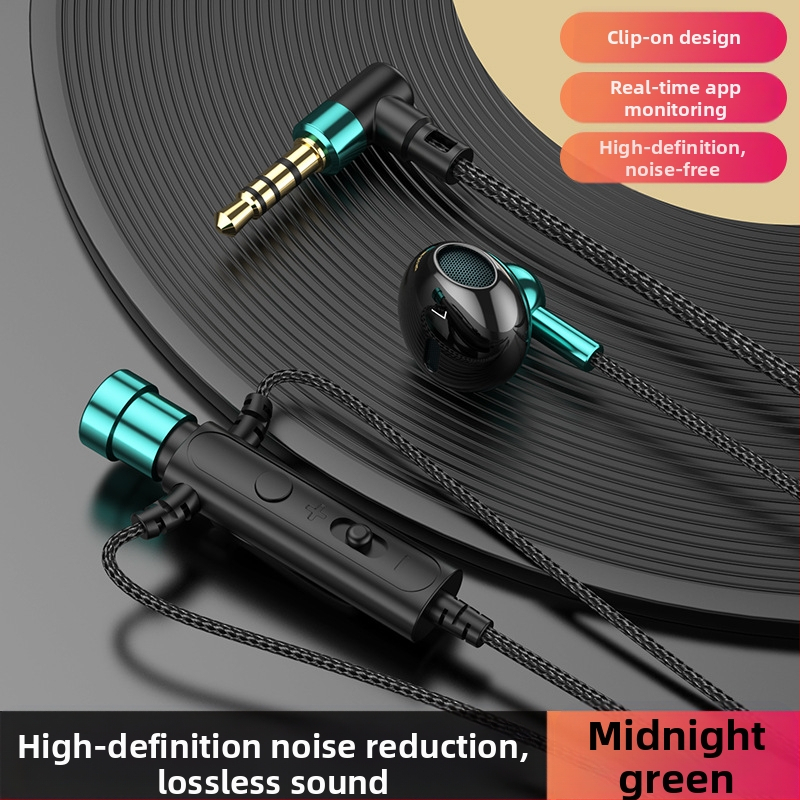 KCKZ C91 vadu Lavalier austiņas ar Type-C/3.5 mm savienojumu, 14.2 mm skaļrunis, 1.5 m kabelis, iekšējais mikrofons, 20–20000 Hz