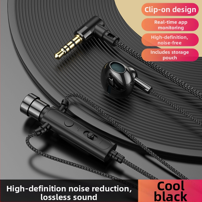 KCKZ C91 vadu Lavalier austiņas ar Type-C/3.5 mm savienojumu, 14.2 mm skaļrunis, 1.5 m kabelis, iekšējais mikrofons, 20–20000 Hz