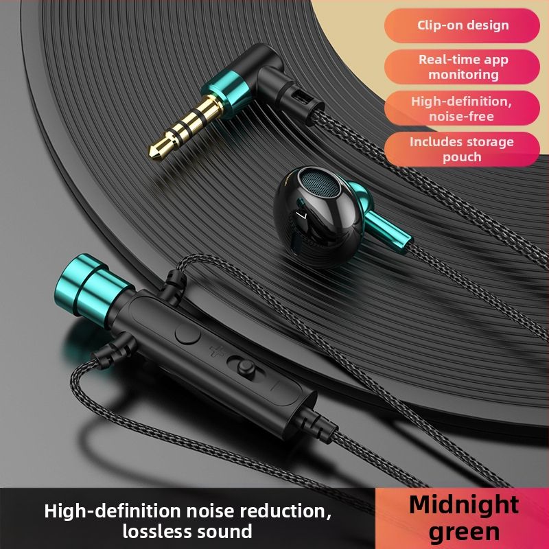 KCKZ C91 vadu Lavalier austiņas ar Type-C/3.5 mm savienojumu, 14.2 mm skaļrunis, 1.5 m kabelis, iekšējais mikrofons, 20–20000 Hz