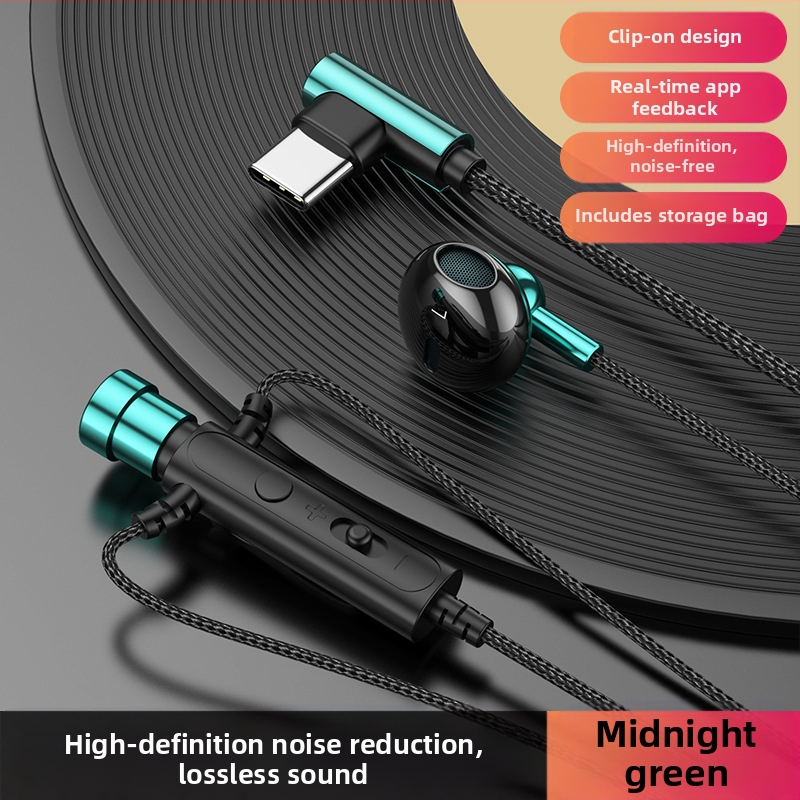 KCKZ C91 vadu Lavalier austiņas ar Type-C/3.5 mm savienojumu, 14.2 mm skaļrunis, 1.5 m kabelis, iekšējais mikrofons, 20–20000 Hz