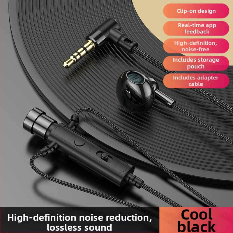 KCKZ C91 vadu Lavalier austiņas ar Type-C/3.5 mm savienojumu, 14.2 mm skaļrunis, 1.5 m kabelis, iekšējais mikrofons, 20–20000 Hz