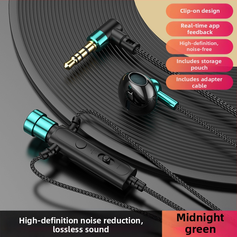 KCKZ C91 vadu Lavalier austiņas ar Type-C/3.5 mm savienojumu, 14.2 mm skaļrunis, 1.5 m kabelis, iekšējais mikrofons, 20–20000 Hz