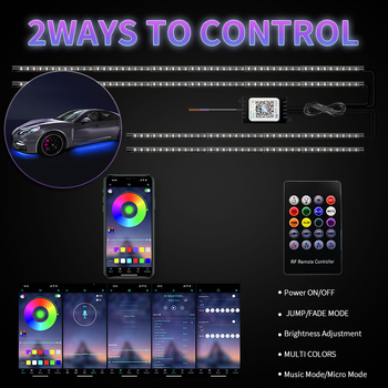 Autó alváz LED világítás – alkalmazáson keresztüli irányítás, hangvezérlés, 12V, 6W