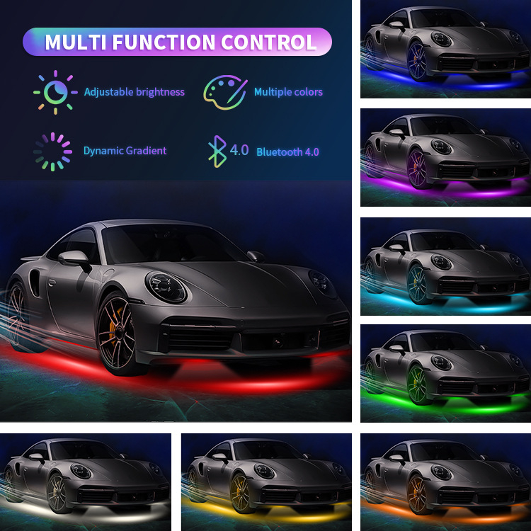 Autó alváz LED világítás – alkalmazáson keresztüli irányítás, hangvezérlés, 12V, 6W