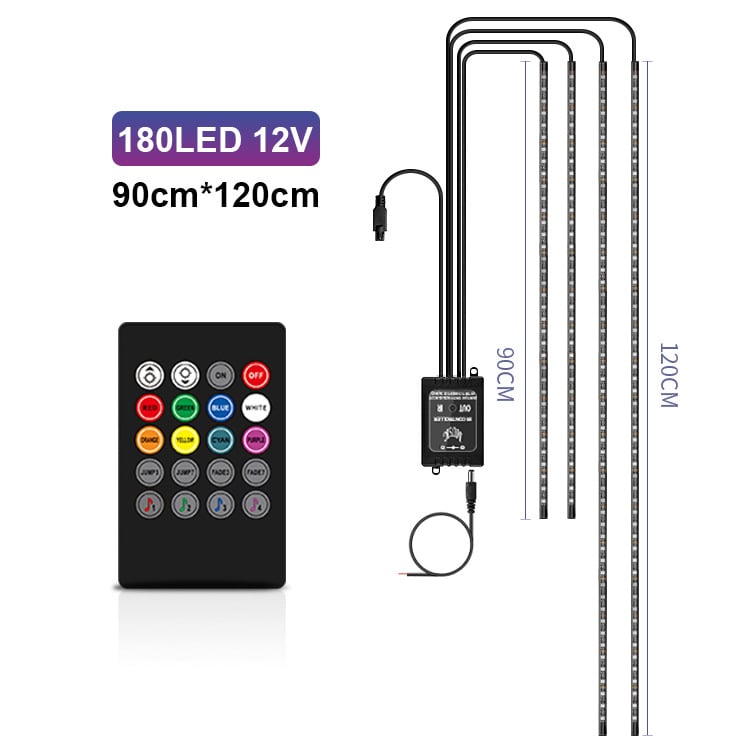 Autó alváz LED világítás – alkalmazáson keresztüli irányítás, hangvezérlés, 12V, 6W