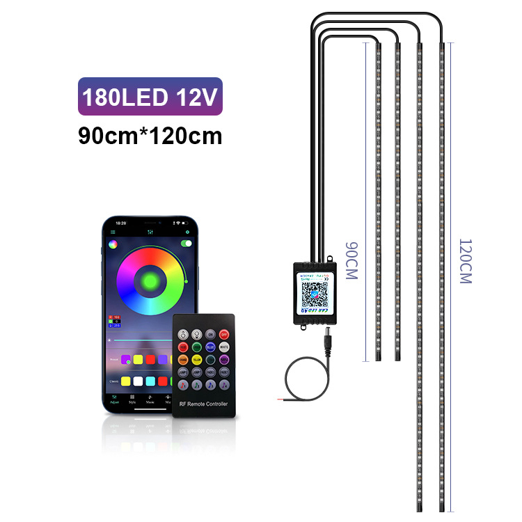 Autó alváz LED világítás – alkalmazáson keresztüli irányítás, hangvezérlés, 12V, 6W