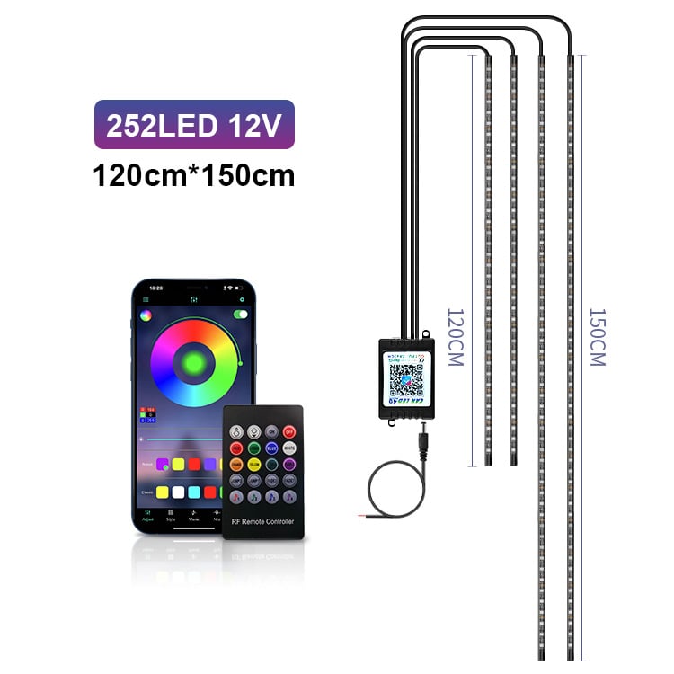 Autó alváz LED világítás – alkalmazáson keresztüli irányítás, hangvezérlés, 12V, 6W