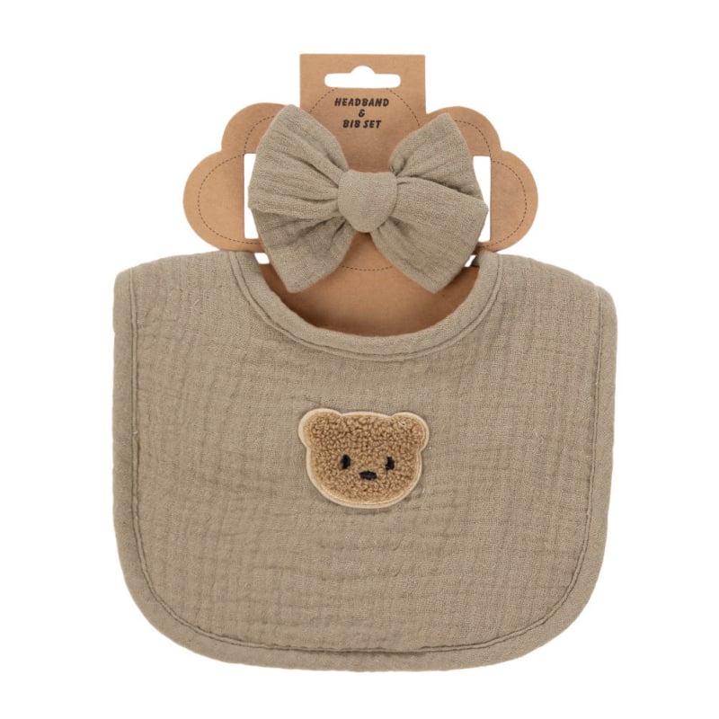 Slinovnik za bebe – 4-slojna gaze, 100% pamuk, oblik U, logo medvjed-auto, unisex