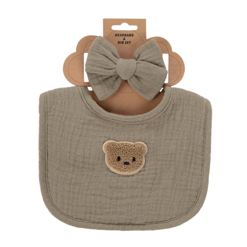 Slinovnik za bebe – 4-slojna gaze, 100% pamuk, oblik U, logo medvjed-auto, unisex