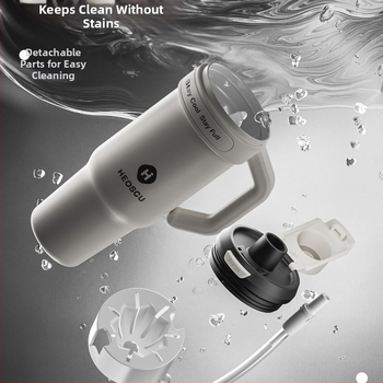 Universāla dzērienu krūze ar salmiņu, tējas sietu un ledus krūzes dizainu pieaugušajiem