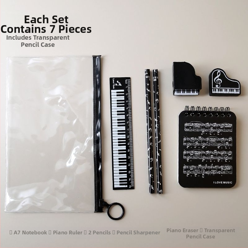 Hudobné noty v peračníku – kreatívny školský doplnok pre žiakov základnej školy, inšpirovaný klavírnou partitúrou (Značka: Other; Produktové číslo: w683421023308; Darček: Nie; IP licencované: Nie)