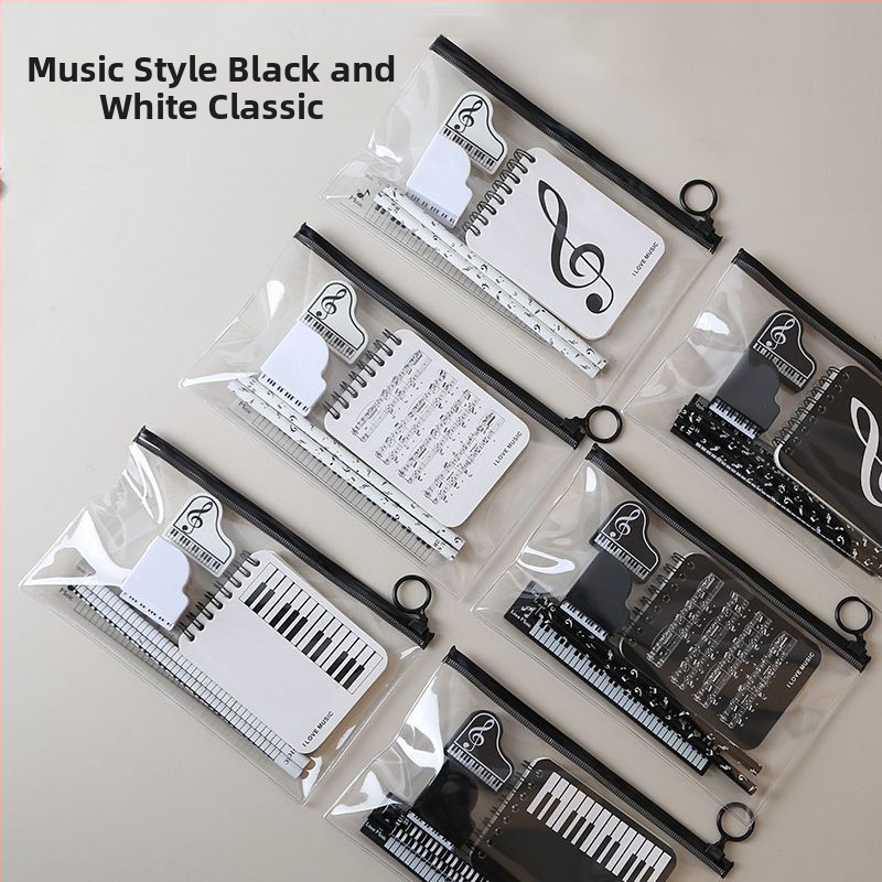 Hudobné noty v peračníku – kreatívny školský doplnok pre žiakov základnej školy, inšpirovaný klavírnou partitúrou (Značka: Other; Produktové číslo: w683421023308; Darček: Nie; IP licencované: Nie)