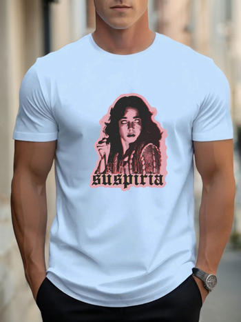 Muška kratka majica s Suspiria printom, okrugli izrez, 96% pamuk, prozračna