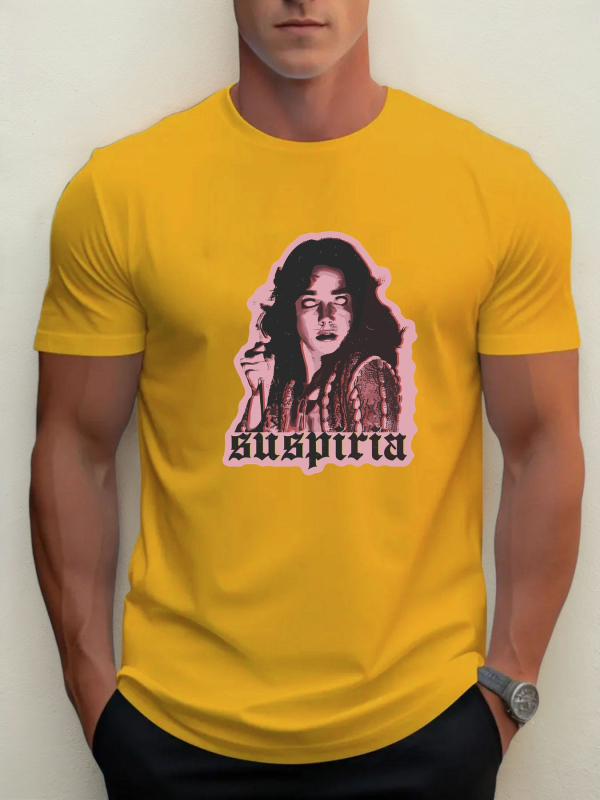 Muška kratka majica s Suspiria printom, okrugli izrez, 96% pamuk, prozračna