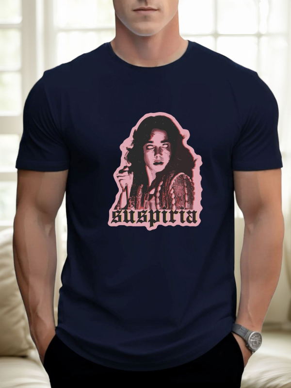 Muška kratka majica s Suspiria printom, okrugli izrez, 96% pamuk, prozračna