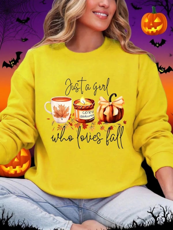 Ženska hoodica za Halloween s printom tikve, okrugli izrez, dugi rukav, prijenos topline