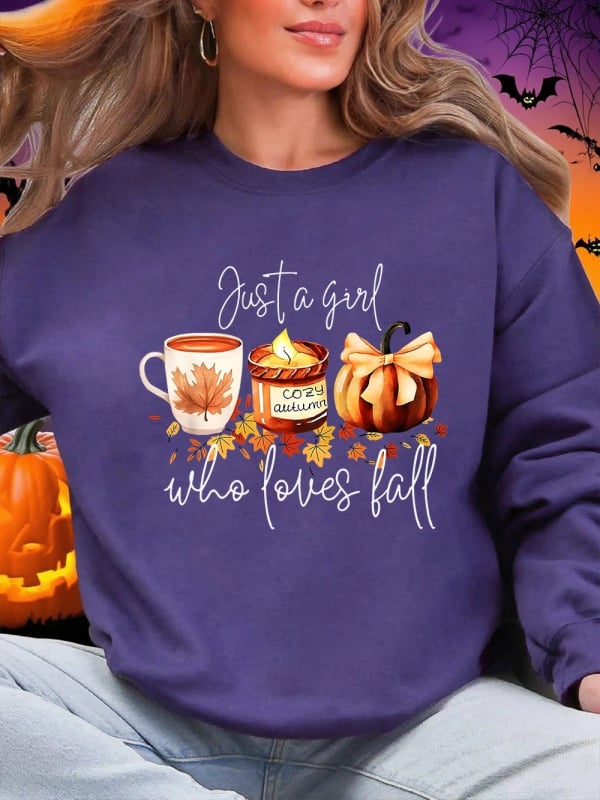 Ženska hoodica za Halloween s printom tikve, okrugli izrez, dugi rukav, prijenos topline