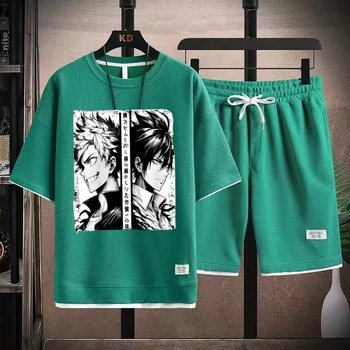 Tinejdžerska casual majica s karikaturnim hip-hop otiskom, ležernog kroja, poliester