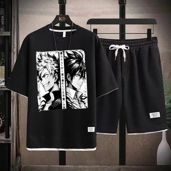 Tinejdžerska casual majica s karikaturnim hip-hop otiskom, ležernog kroja, poliester