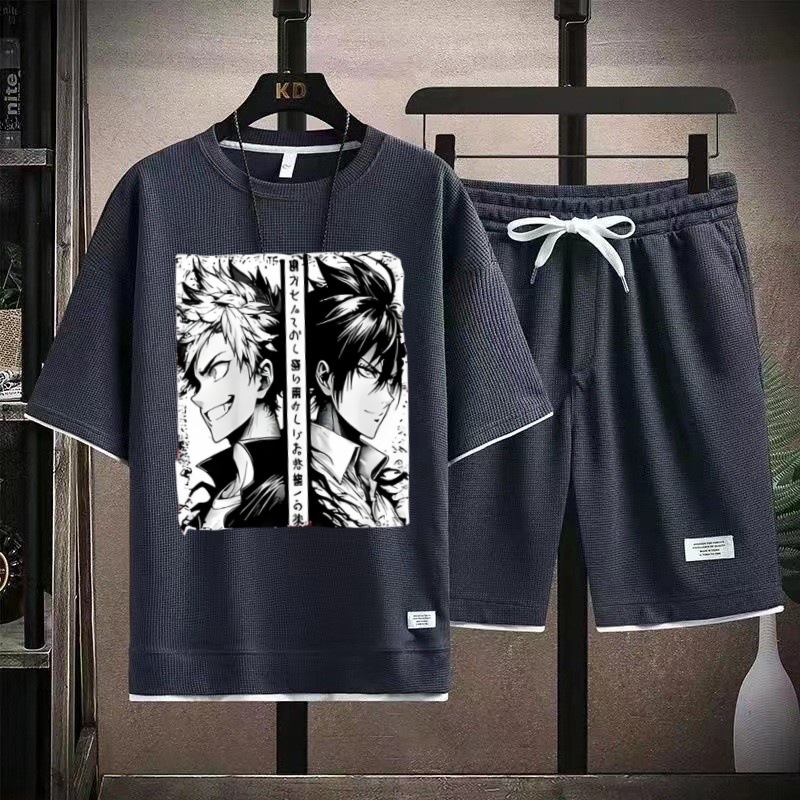 Tinejdžerska casual majica s karikaturnim hip-hop otiskom, ležernog kroja, poliester