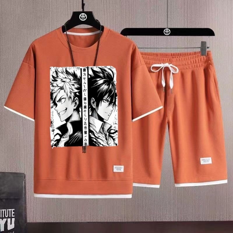 Tinejdžerska casual majica s karikaturnim hip-hop otiskom, ležernog kroja, poliester