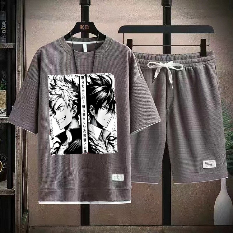 Tinejdžerska casual majica s karikaturnim hip-hop otiskom, ležernog kroja, poliester