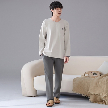 Set pidžama za spavanje – pulover u korejskom stilu, 100% pamuk, antibakterijski, dugi rukavi, duge hlače