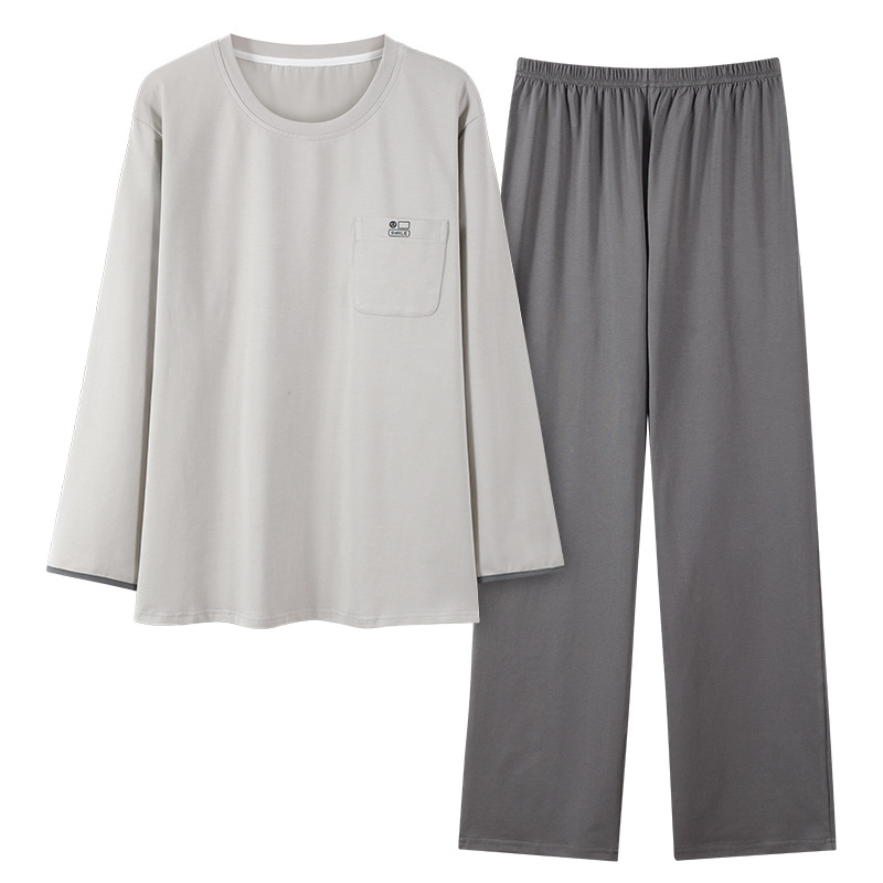 Set pidžama za spavanje – pulover u korejskom stilu, 100% pamuk, antibakterijski, dugi rukavi, duge hlače