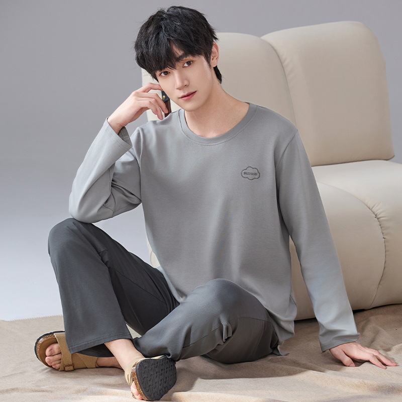Set pidžama za spavanje – pulover u korejskom stilu, 100% pamuk, antibakterijski, dugi rukavi, duge hlače