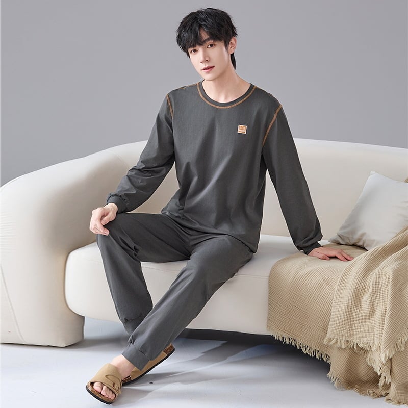 Set pidžama za spavanje – pulover u korejskom stilu, 100% pamuk, antibakterijski, dugi rukavi, duge hlače