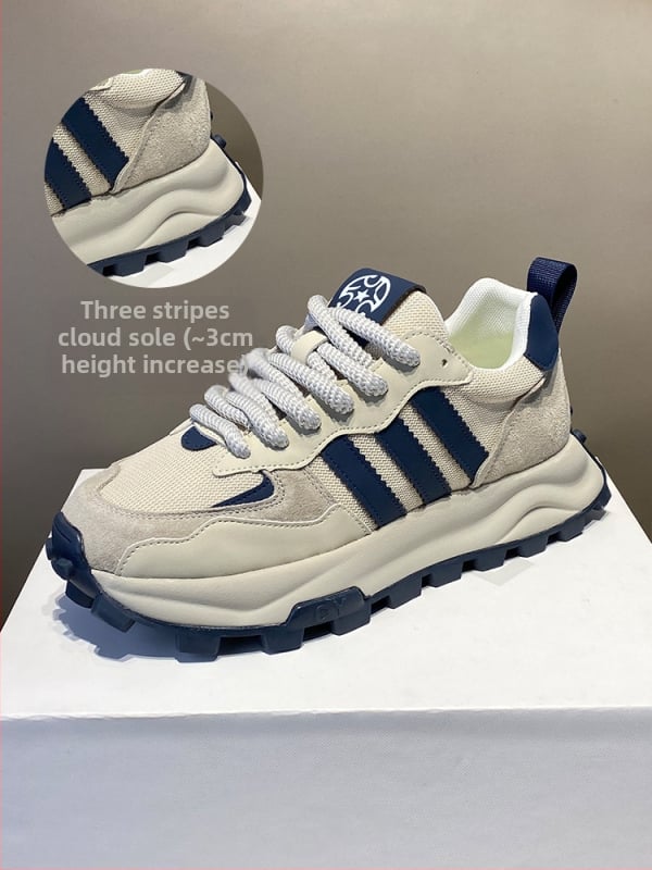 Unisex kasdieniai tinkliniai sportbačiai su mišriomis medžiagomis, apvali nosis, raišteliai, plokščias gumos putų padas