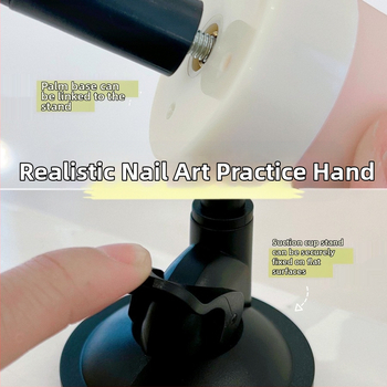 Model ruke za vježbanje nokti s mekanim savitljivim prstima — prikaz ruke za nokte, alat za umjetnost noktiju