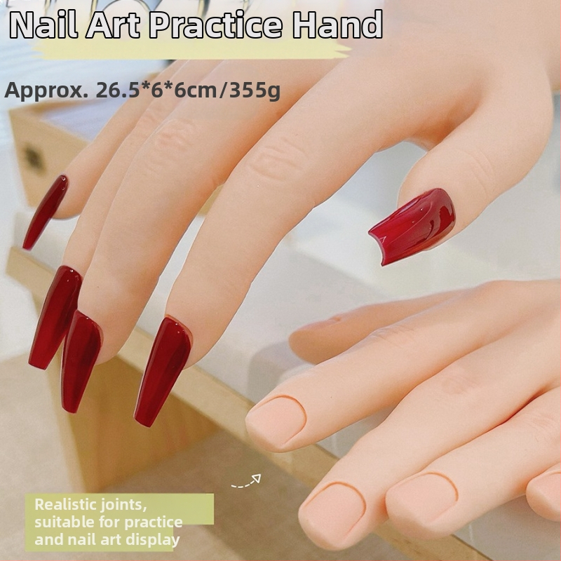 Модел за практика по маникюр: меки гъвкави пръсти, дисплей за нокти на ръката, инструмент за изкуство на ноктите