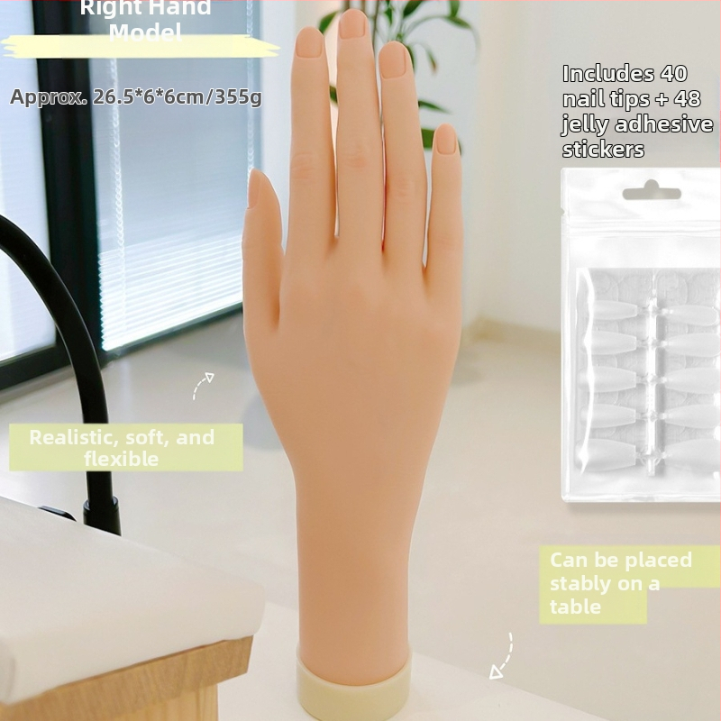 Модел за практика по маникюр: меки гъвкави пръсти, дисплей за нокти на ръката, инструмент за изкуство на ноктите